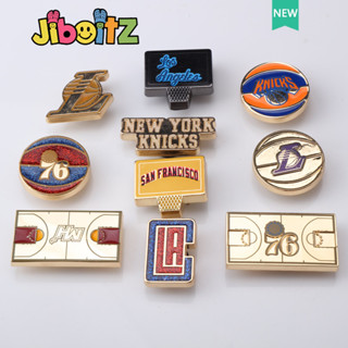  Kim Loại crocs jibbitz charm Giày Khóa Lỗ Giày Phụ Kiện NBA Đội Bóng Rổ Logo Giày Thời Trang Phụ Kiện 