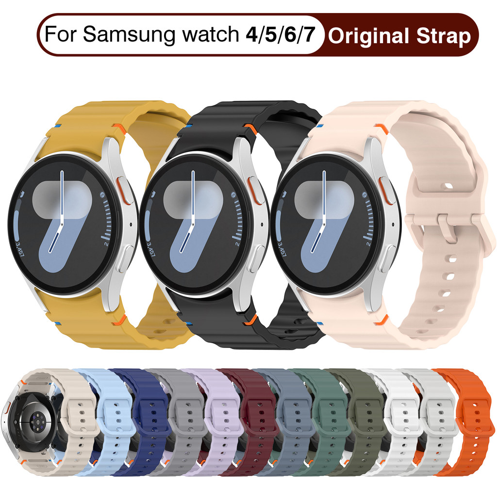 Dây Silicon Cho Samsung Galaxy Watch 4 5 6 7 44mm 40mm 4 6 Classic 46mm 42mm 43mm 47mm Galaxy Watch 5pro 45mm Dây Đeo Thay Thế Thể Thao 20MM Cho Samsung Galaxy Watch FE 40mm