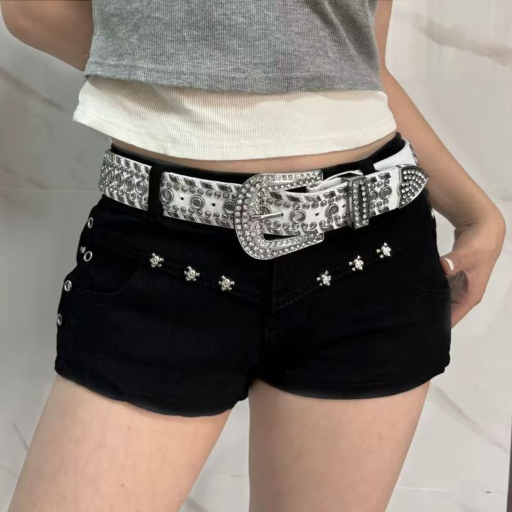 RICH-THEY Đá Khảm Mới Với Thắt Lưng Bản Rộng, Quần Thắt Lưng Thời Trang Và Đa Năng-V392 | BigBuy360 - bigbuy360.vn