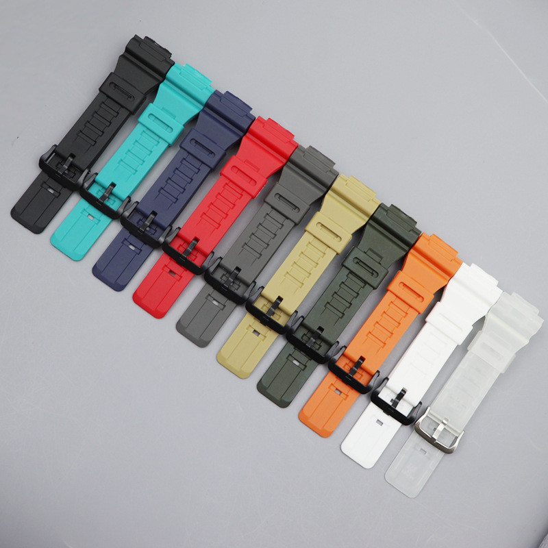 Dây đeo thay thế nhựa đen mờ 18mm cho AQS-810 / AEQ-110W / W-735H - Dây đeo đồng hồ bền