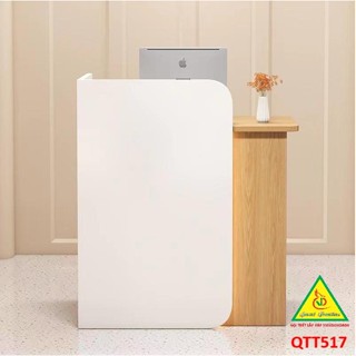 Bàn thu ngân, lễ tân, bàn tính tiền bằng gỗ MDF QTT517 (không đèn ) - NỘI THẤT LẮP RÁP VIENDONGADV