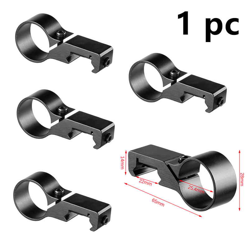 Ultralight Picatinny Rail 90 Độ Offset Bên 1 "Vòng Gắn Adapter Ống 20mm 7 / 8" Cho Đèn Pin Săn Bắn