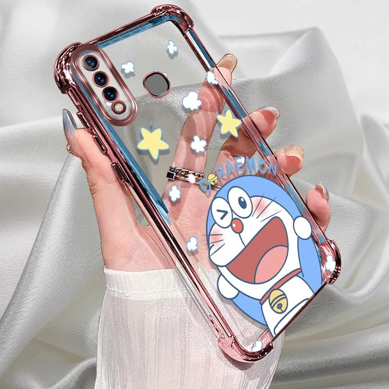 Dành Cho Vivo Y19 Ốp Lưng Mạ Silicon TPU Dễ Thương Ốp Lưng Bảo Vệ Hoạt Hình Chống Sốc Vỏ Điện Thoại 