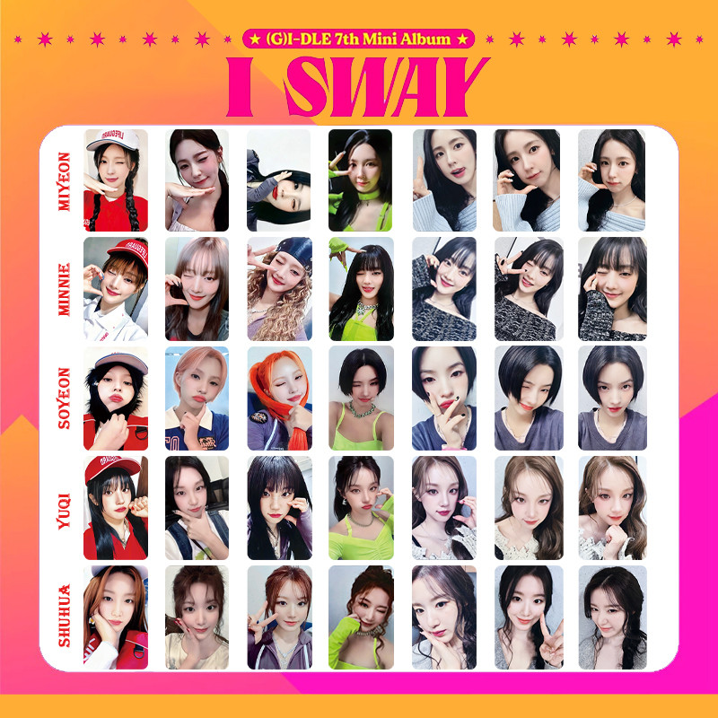 5-7 Cái / bộ GIDLE I SWAY SOUNDWAVE APPLEMUSIC Lomo Card Star Light 2025 Mùa chào mừng Photocards (G