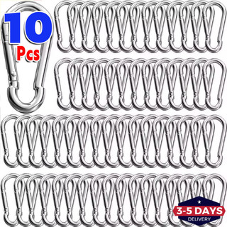 [Đến 3-5 ngày] Móc Carabiner đa năng cho EDC | Kẹp móc khóa hợp kim nhôm nhẹ Dung tích 2,5kg, Thiết kế nhỏ gọn 41mm cho phụ kiện tập thể dục / du lịch / đi bộ đường dài (Bạc)