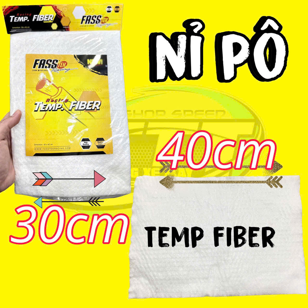 NỈ PÔ FASSTEK RACING ( NỈ GIẢM THANH PÔ ) TEMP FIBER A3T phukienxemaydo