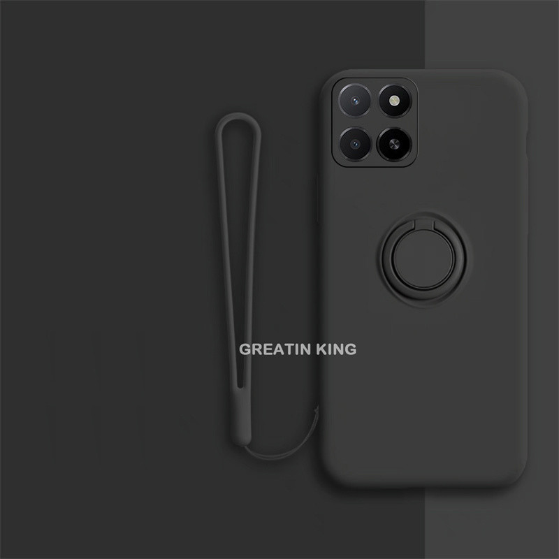 Dành Cho Honor X5b GFY-LX2 / X5b Plus GFY-LX2P Ốp Lưng Kim Loại Từ Điện Thoại TPU Mềm Có Dây Đeo Chố