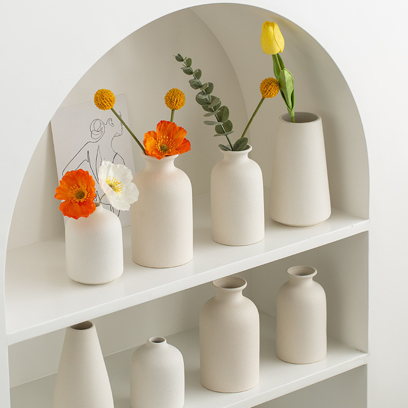  Bình Hoa Gốm Sứ Decor Nghệ Thuật Để Bàn  Trang Trí Nhà Cửa Quán Cà Phê Coffee Hoa Khô hoa giả 