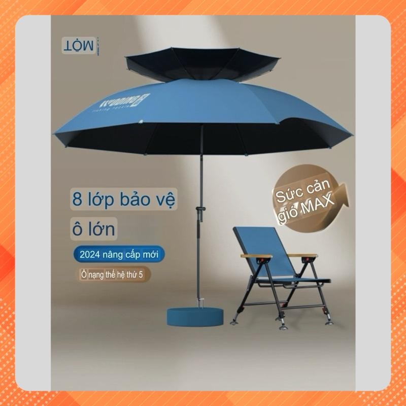 Ô câu cá woding 2 khớp tầng lật thoáng khí 2,4m