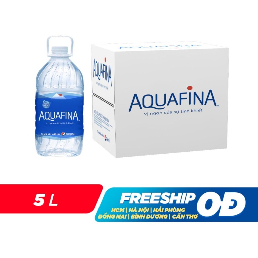 Thùng 4 Chai Nước tinh khiết Aquafina (5L/chai)