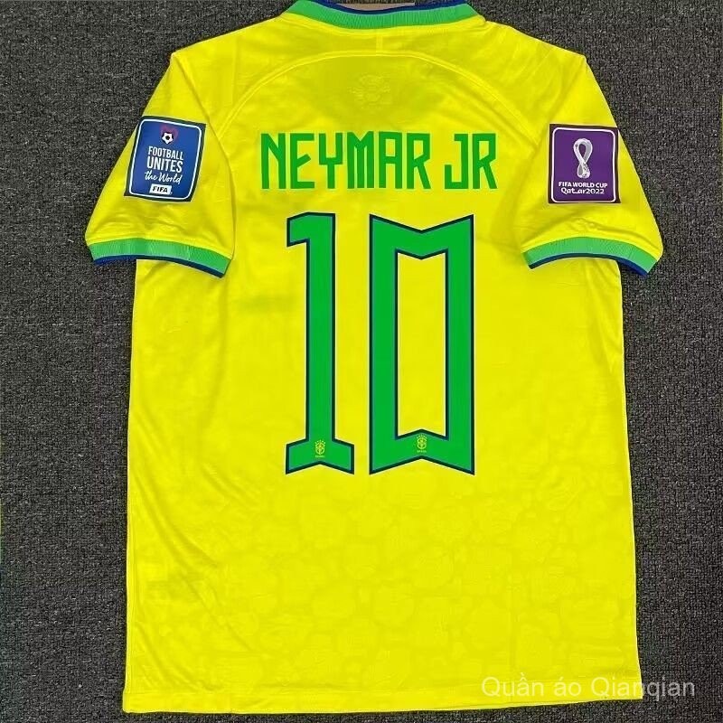 Áo bóng đá ngắn tay số 10 Neymar của đội tuyển Brazil tại World Cup 2022