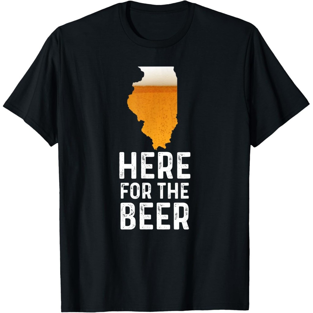 Funny Illinois Here For The Beer Craft Áo thun Bia