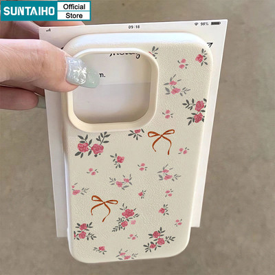 Suntaiho Thẩm Mỹ Độc Đáo Họa Tiết Nơ Hoa Ốp Điện Thoại Silicon Mềm Cao Cấp Chống Sốc Cho IPhone 11 12 13 14 15 16 Pro Max IP 7 8 Plus IPhone X Xs XR Xs Max