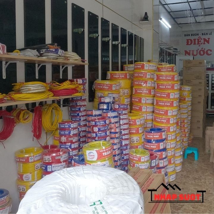 [1 mét] Dây điện 2x6 Trần Phú chính hãng, dây đôi mềm bọc dẹt VCm, lõi đồng mềm nhiều sợi xoắn