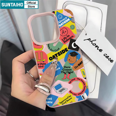 Ốp điện thoại họa tiết yến mạch đầy màu sắc và vui nhộn Suntaiho Vỏ silicon mềm cao cấp chống sốc cho iPhone 11 12 13 14 15 16 Pro max IP 7 8 Plus Iphon X Xs XR Xs max