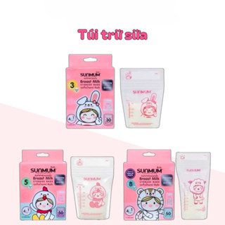 Túi trữ sữa Mẹ cao cấp Sunmum Hồng không BPA - Thái Lan dung tích 100ml / 250ml