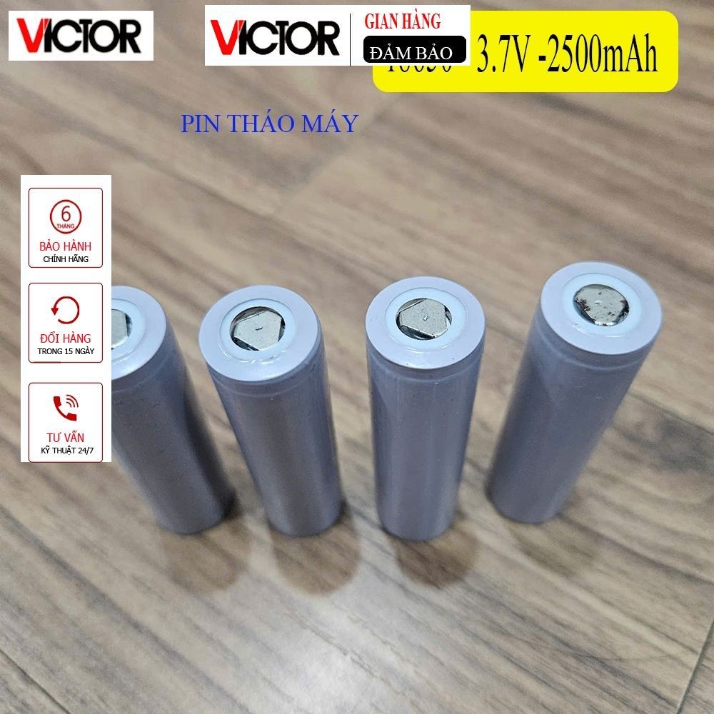 Pin tháo khối sạc lại lithium Tesla 18650 2500 mah, xả 10A