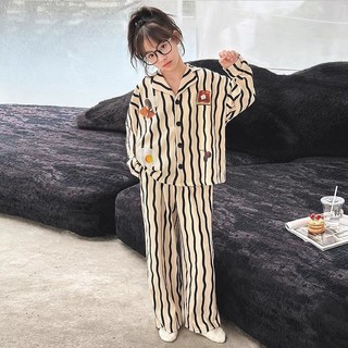 [W.M KIDS & BABY] Giao ngay & Miễn phí Vận chuyển Bộ đồ ngủ trẻ em Xuân Thu Phiên bản Hàn Quốc Phong cách mới Bé trai Bé gái Bộ đồ gia đình dài tay cỡ trung bình Trẻ em thoải mái thông thường