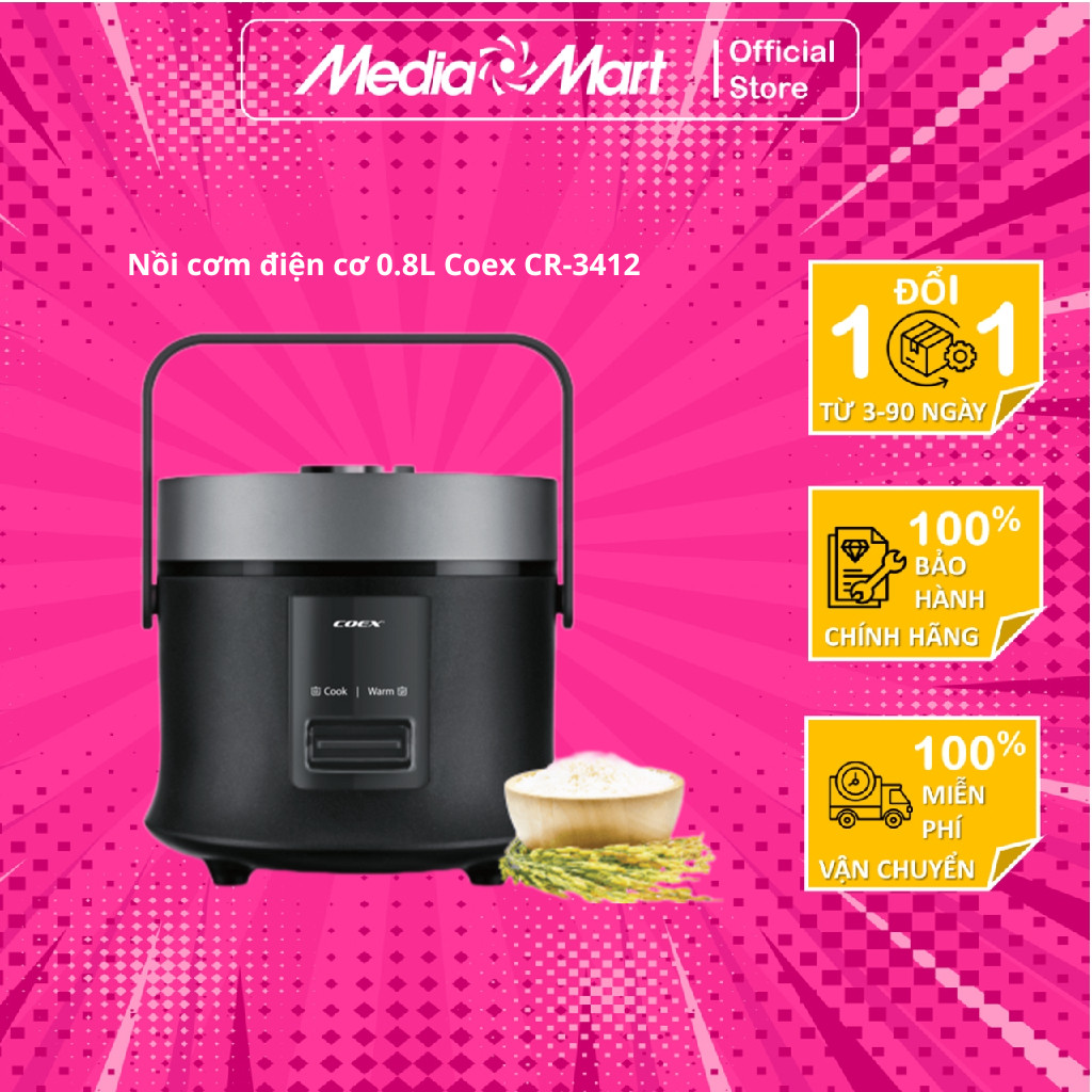 Nồi cơm điện cơ 0.8L Coex CR-3412