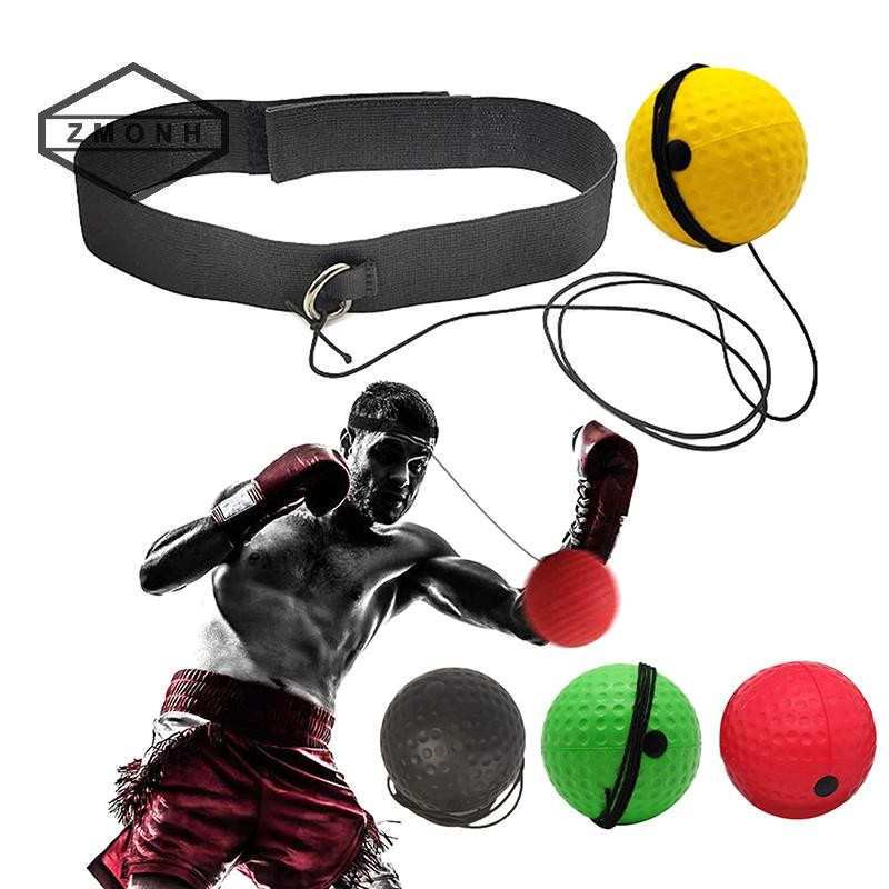 Zmonh Boxing Speed Ball Head-mounted PU Punch Ball MMA Sanda Training Hand Eye Reaction Gym Sandbag 