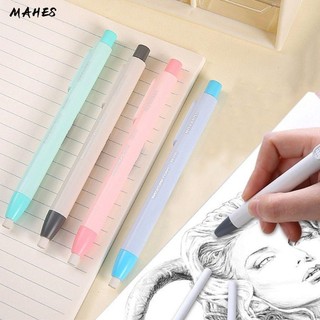 MAHES Bút Chì Tẩy, Loại Bấm Có Thể Thay Thế Core Pencil Cao Su, Dụng Cụ Lau Bút Chì Có Thể Thu Vào Đơn Giản Sinh Viên