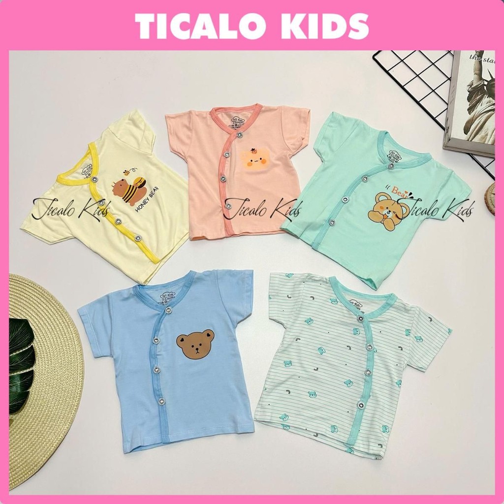 [NT KIDS] Combo 5 Áo Cộc Cho Bé Sơ Sinh - MÀU SẮC - Chất Liệu Thun Lạnh, Mềm, Mát