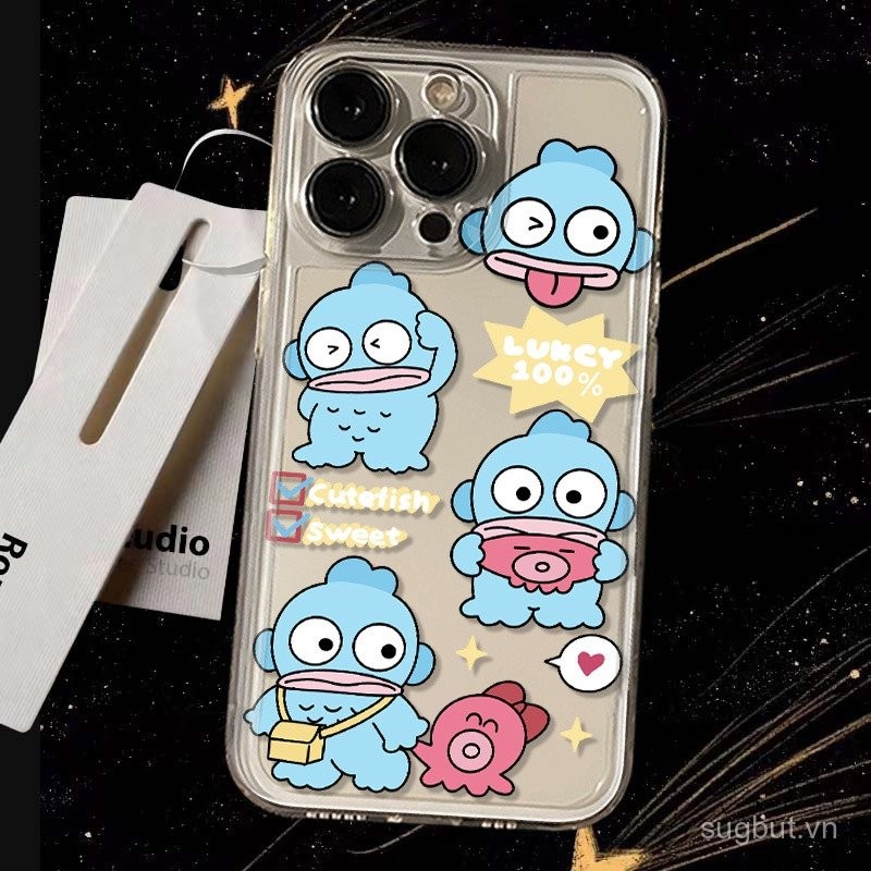 Ốp điện thoại Cá Hề màu xanh vui nhộn toàn màn hình dùng cho iPhone15 PROMAX 14 13ProMax 11 12PROMAX