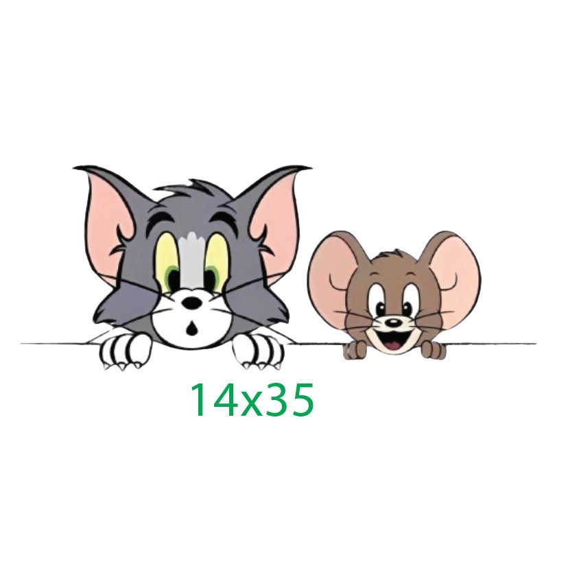 Hình dán tom&jerry cực dễ thương. Decal trang trí ô tô, xe máy, xe tải...