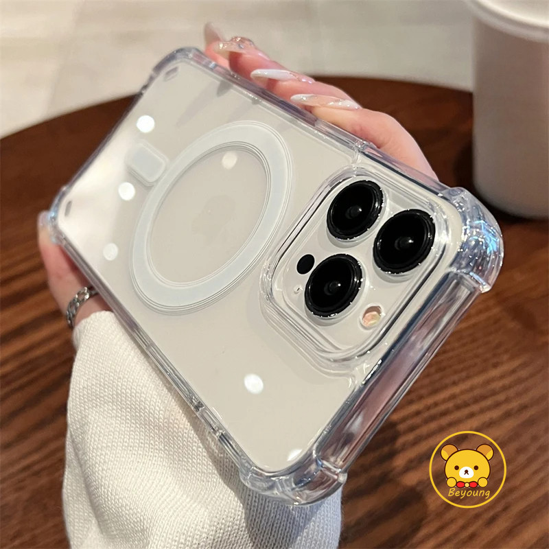 Ốp điện thoại trong suốt từ tính chống sốc cho Motorola MOTO Edge 50 Fusion Ultra 40 Pro Neo G42 G32