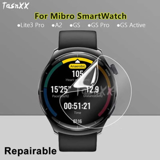 3 Chiếc Cho Mibro Lite3 2 GS Pro Active A2 A1 Đồng Hồ Thông Minh Trong Suốt Siêu Mỏng Mềm Hydrogel Có Thể Sửa Chữa Phim Bảo Vệ Màn Hình -Không Kính Cường Lực