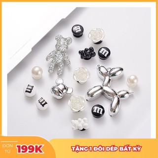 Bộ charm gắn dép có nút cài phụ kiện dép cros jibbit  Bộ phụ kiện dép cross TRANGBIHUE TRANGBIHUE