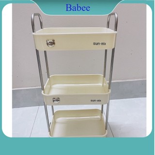  Kệ để đựng đồ đa năng  loại 1   Kệ  gấu để bếp decor  3 - 4 tầng có bánh xe AMIZIN 