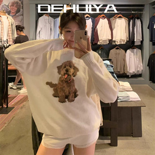 DEHUIYA áo len cardigan áo khoác cardigan Đơn giản Popular INS xu hướng WMY24A084U 43Z241024
