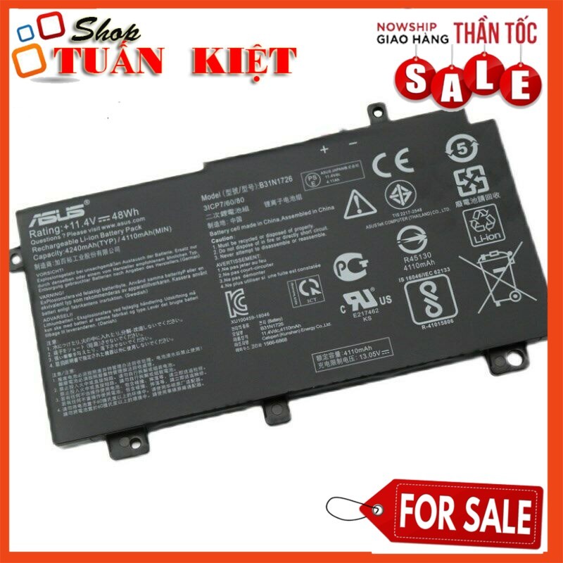 Pin laptop Asus Gaming FX504 FX504GD FX505 FX505GE FX506 FX506LI FX506HC FX706H FX706HC B31N1726 48W