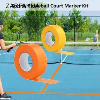 Băng đánh dấu sân bóng Pickleball ZAOFAHUA, Băng đánh dấu sàn thể thao đa chức năng Bút đánh dấu sân, Băng dính sân Tennis bền bỉ chịu được thời tiết có thể nhìn thấy