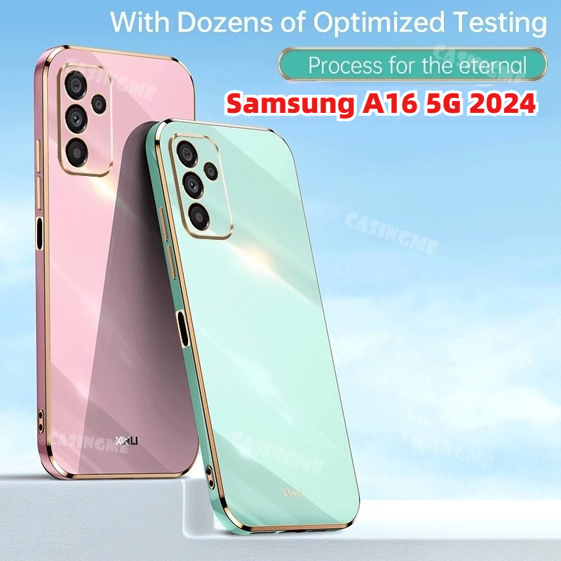 Ốp lưng Samsung A16 5G 2024 Vỏ điện thoại TPU mềm mạ vuông sang trọng cho Samsung Galaxy A16 A26 A36