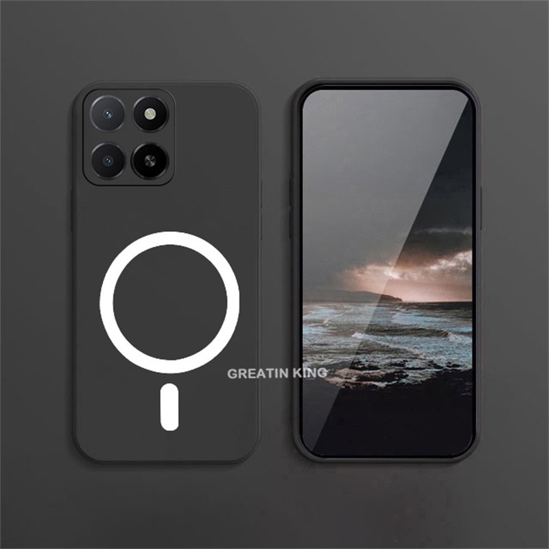 Dành Cho Honor X5b GFY-LX2 / X5b Plus GFY-LX2P Ốp Điện Thoại TPU Mềm Mờ Màu Đen Có Nhãn Dán Sạc Khôn