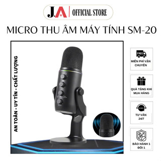  Micro Thu Âm MS-20 Dành Cho Máy Tính Micro Đa Năng Cho Livestream Họp Online Ghi Âm Micro Thu Âm Để Bàn JA OFFICIAL 