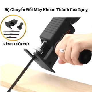 Bộ Chuyển Đổi Máy Khoan Thành Máy Cưa Lọng Cầm Tay(Tặng kèm 3 lưỡi cưa)