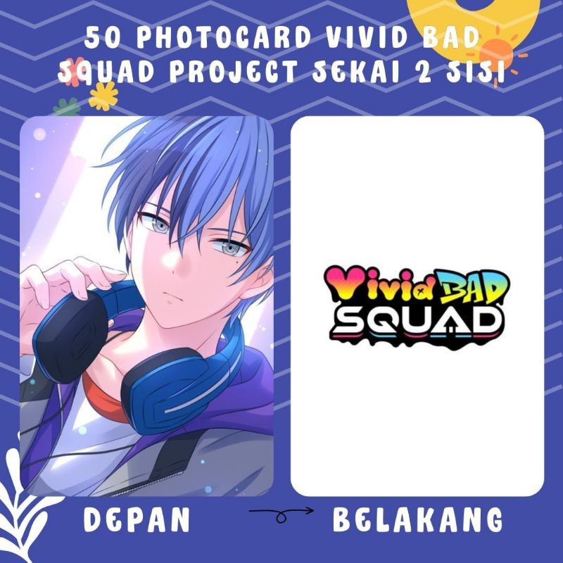 [ 50 Thẻ ] Bộ Sưu Tập Photocard VIVID BAD SQUAD PROJECT SEKAI - In 2 Mặt - Card Bo Góc Lomo Anime / 