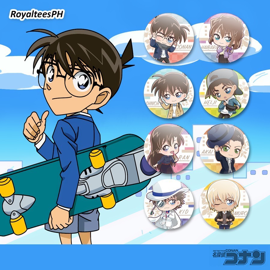 [ PIN ] Detective Conan Button Pins / Badge - Size To 58mm - Ghim Anime Hình Tròn [ FREESHIP ]