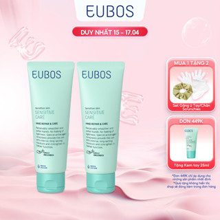 Combo 2 Kem Dưỡng Da Tay và Móng EUBOS Giúp Mềm Mịn, Dưỡng Ẩm An Toàn Cho Da Nhạy Cảm Tuýp 75ml