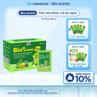 Combo 4 Cốm vi sinh Bio acimin Fiber bổ sung chất xơ tự nhiên cải thiện tình trạng táo bón hộp 30 gói