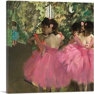 Vũ công nghệ thuật HOT màu hồng Canvas Art Print của Edgar Degas Deep