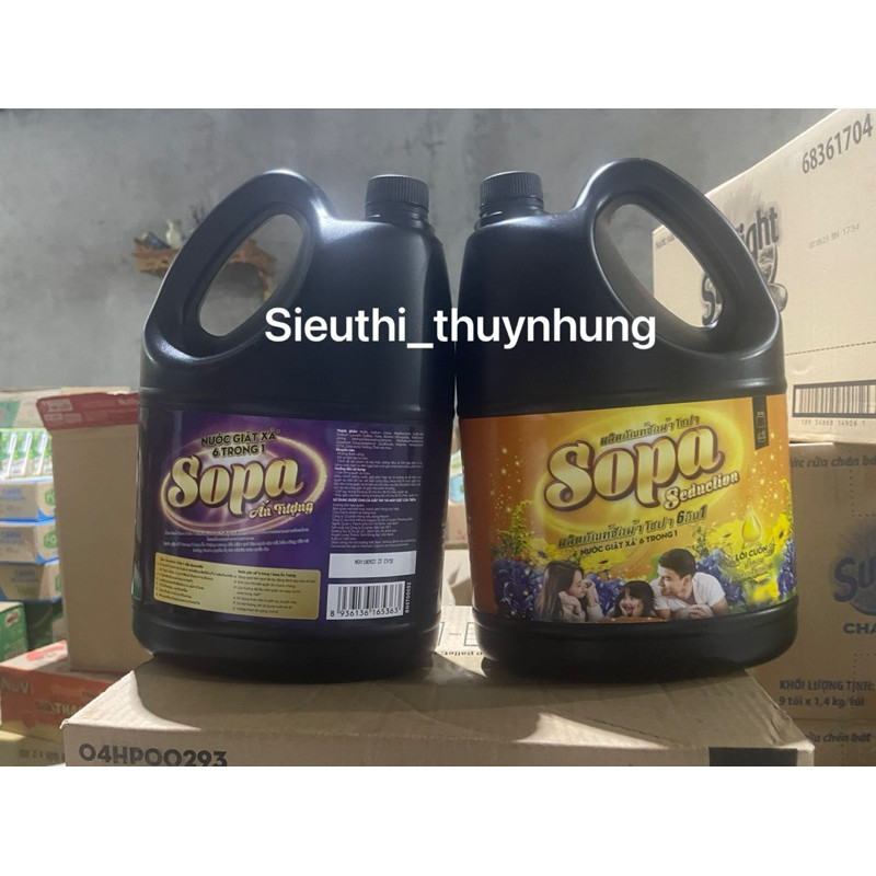 Nước giặt xả Sopa 6 Trong 1 X 3,4kg