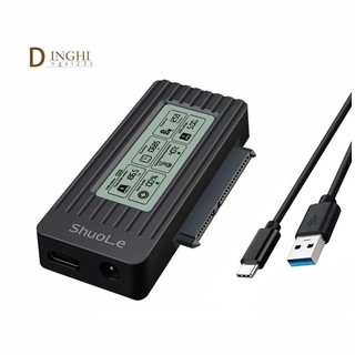 Hộp đựng ổ cứng ShuoLe USB 3.1 Bộ chuyển đổi ổ cứng 2,5 / 3,5 Inch Màn hình kỹ thuật số thông minh Cáp truyền động dễ dàng