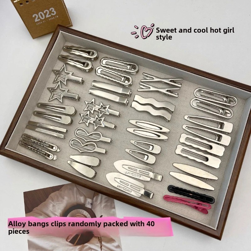 Bộ 40 Bộ Kẹp Tóc y2k Ngôi Sao Kẹp Tóc 2023 Phong Cách Mới Nữ Bên Nổ Kẹp Ngọt Mát Dopamine Flat Kẹp T