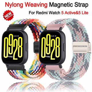 Dây đeo khóa từ tính có thể điều chỉnh 20 22mm cho Redmi Watch 5 3 Active & 5 Lite Dây đeo Nylon dệt cho Xiaomi Watch S4 / S3 / S2 / S1