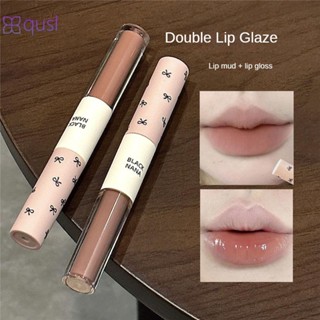 Son lì hai đầu Black Nana New Double-ended Lip Glaze Mirror Water Light Matte Lip Mud Light Makeup Nude Color Lipstick qusl