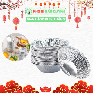  Set 200 chén giấy bạc khuôn giấy bạc nướng bánh tart nướng hàu cho lò nướng nồi chiên không dầu 